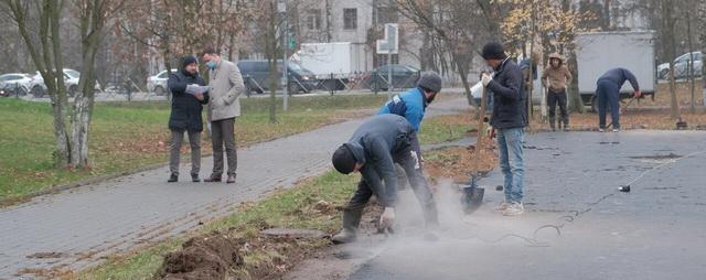 В Красногорске ведется строительство скейт-парка
