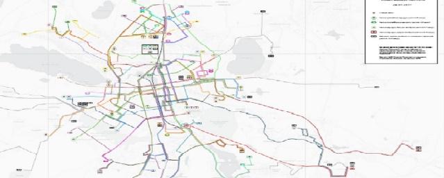 В Екатеринбурге опубликовали измененную карту маршрутной сети