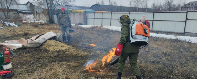 В Красногорске провели учения для пожарных-добровольцев