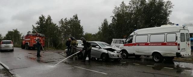 Семья с двумя детьми попала в аварию под Комсомольском