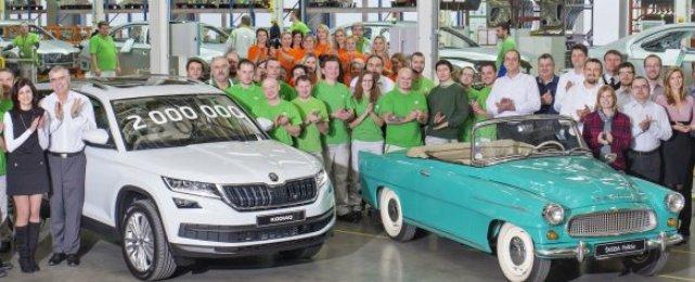 Завод Skoda в Квасинах выпустил двухмиллионный автомобиль