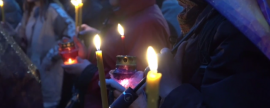 В Пушкине зажгли свечу памяти у мемориала «Скорбящая мать»