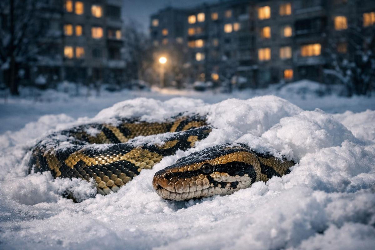 Замерзший питон в Химках: экзотические звери в наших подъездах — новая реальность