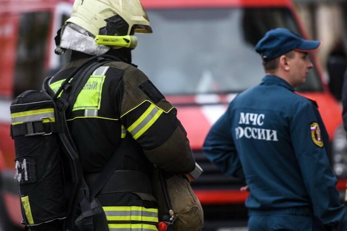 В центре Москвы потушили пристройку к супермаркету «Евроспар»