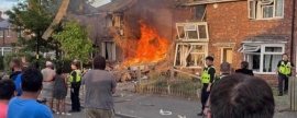 A powerful explosion in Birmingham, UK, destroyed a two-story apartment building