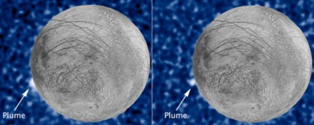 NASA сфотографировало криовулкан на поверхности спутника Юпитера