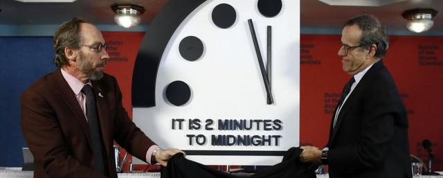 Часы Судного дня показывают 2 минуты до «ядерной полуночи»