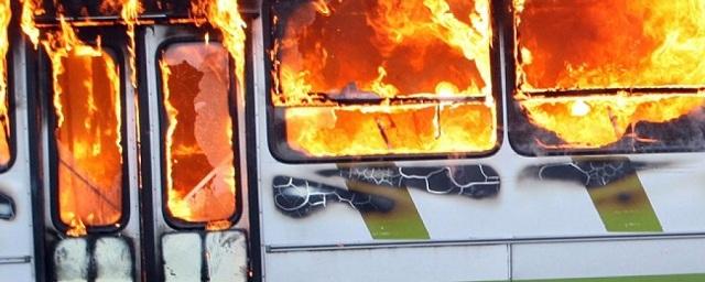 В Москве на Кутузовском проспекте загорелся рейсовый автобус