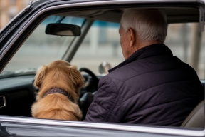 Автоюрист объяснил, что грозит Ярмольнику за езду с собакой на коленях
