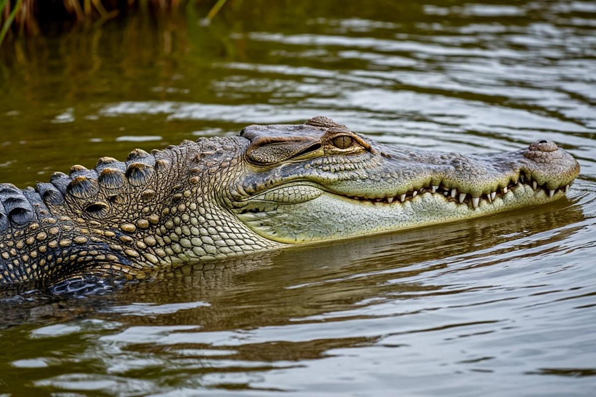 Крокодил напал на женщину в Индии во время рыбалки