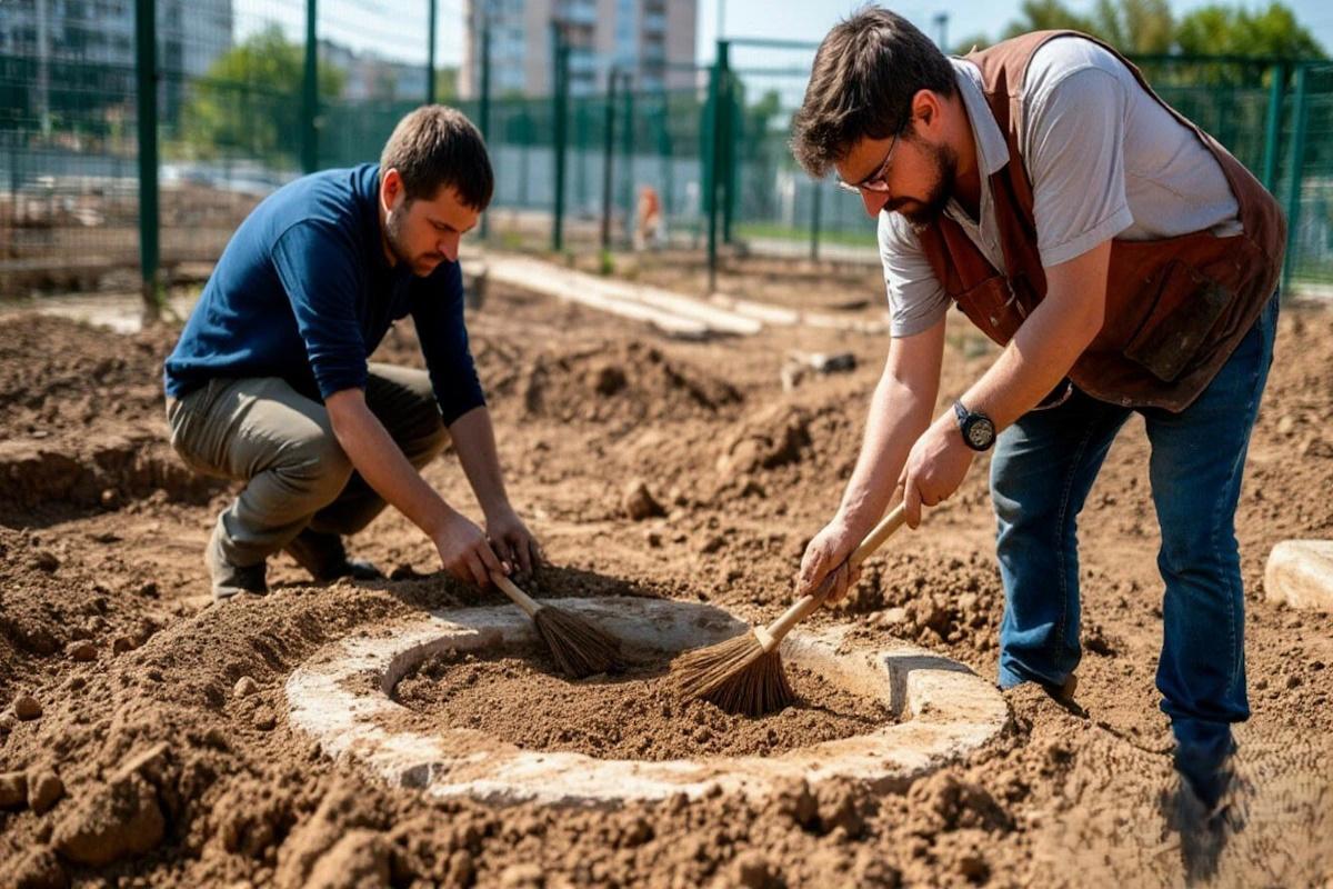 В Горсаду Твери нашли артефакты перед установкой колеса обозрения