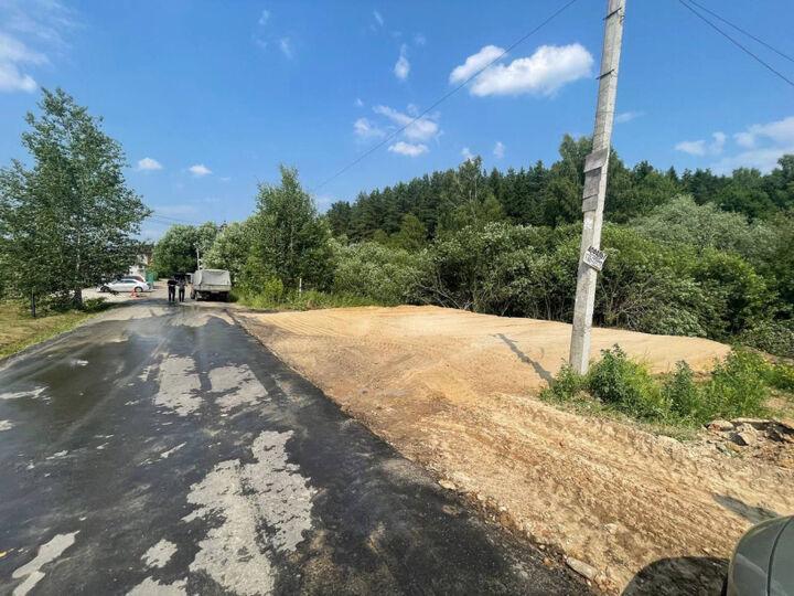 В городском округе Чехов начали устройство дороги на ДНТ «Соколиная гора»