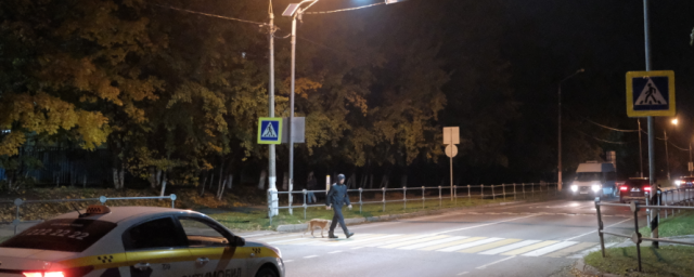 В Красногорске на пешеходных переходах появилась направленная подсветка