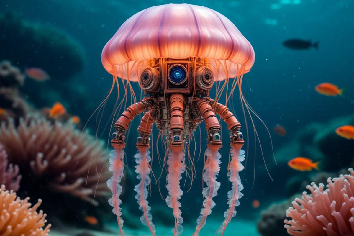 В Китае создали прозрачного робота-медузу для изучения глубин океана