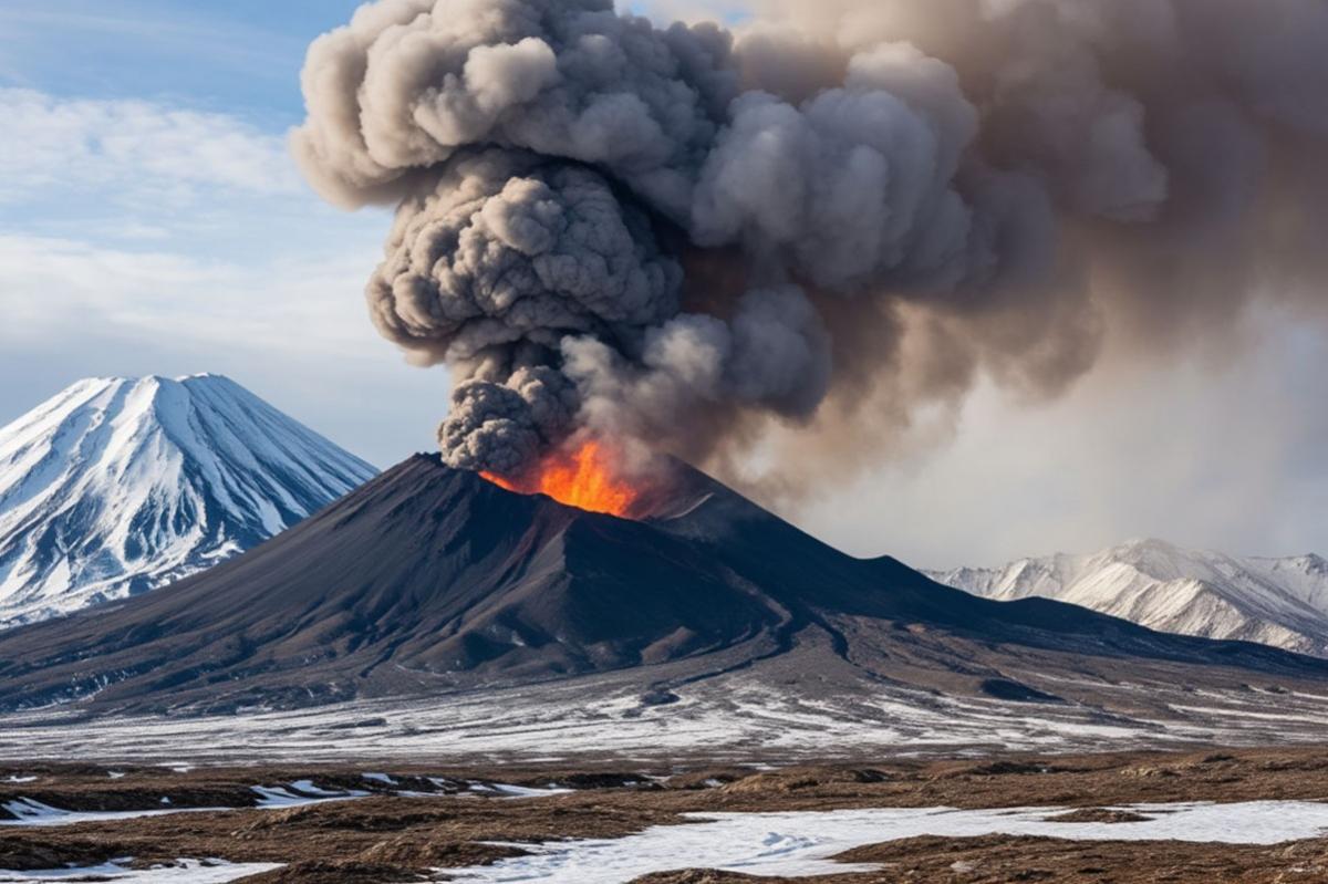 На Камчатке возможны пеплопады в четырех районах после выброса на Шивелуче