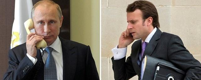 Путин и Макрон поговорили о Сирии и Украине по телефону