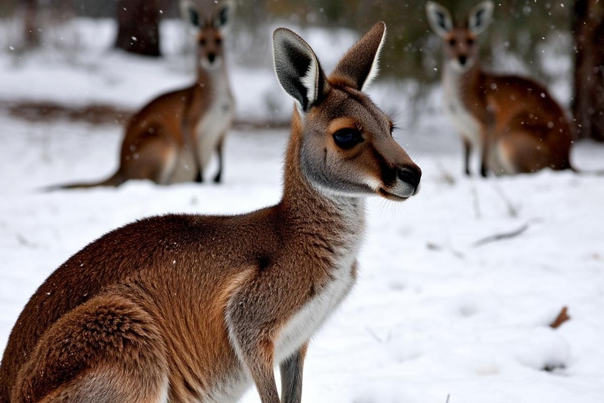На Австралию обрушился аномальный снегопад
