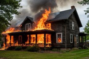 Жительница Московской области выбросила из окна мансарды сына, спасая от пожара