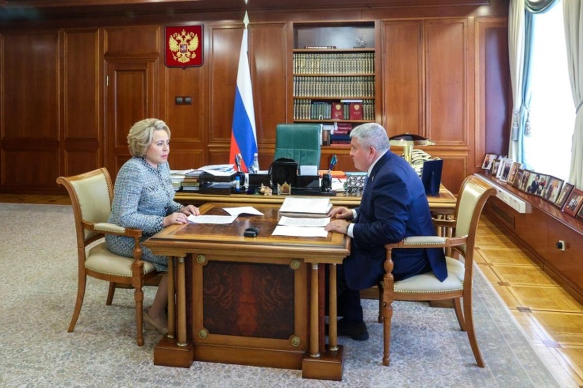 Александр Дронов рассказал Валентине Матвиенко о социально-экономическом развитии Новгородской области