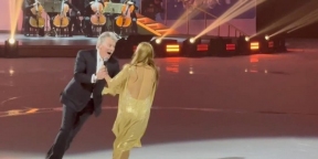 Дмитрий Песков вызвал бурю оваций: вышел на лед во время юбилейного шоу супруги