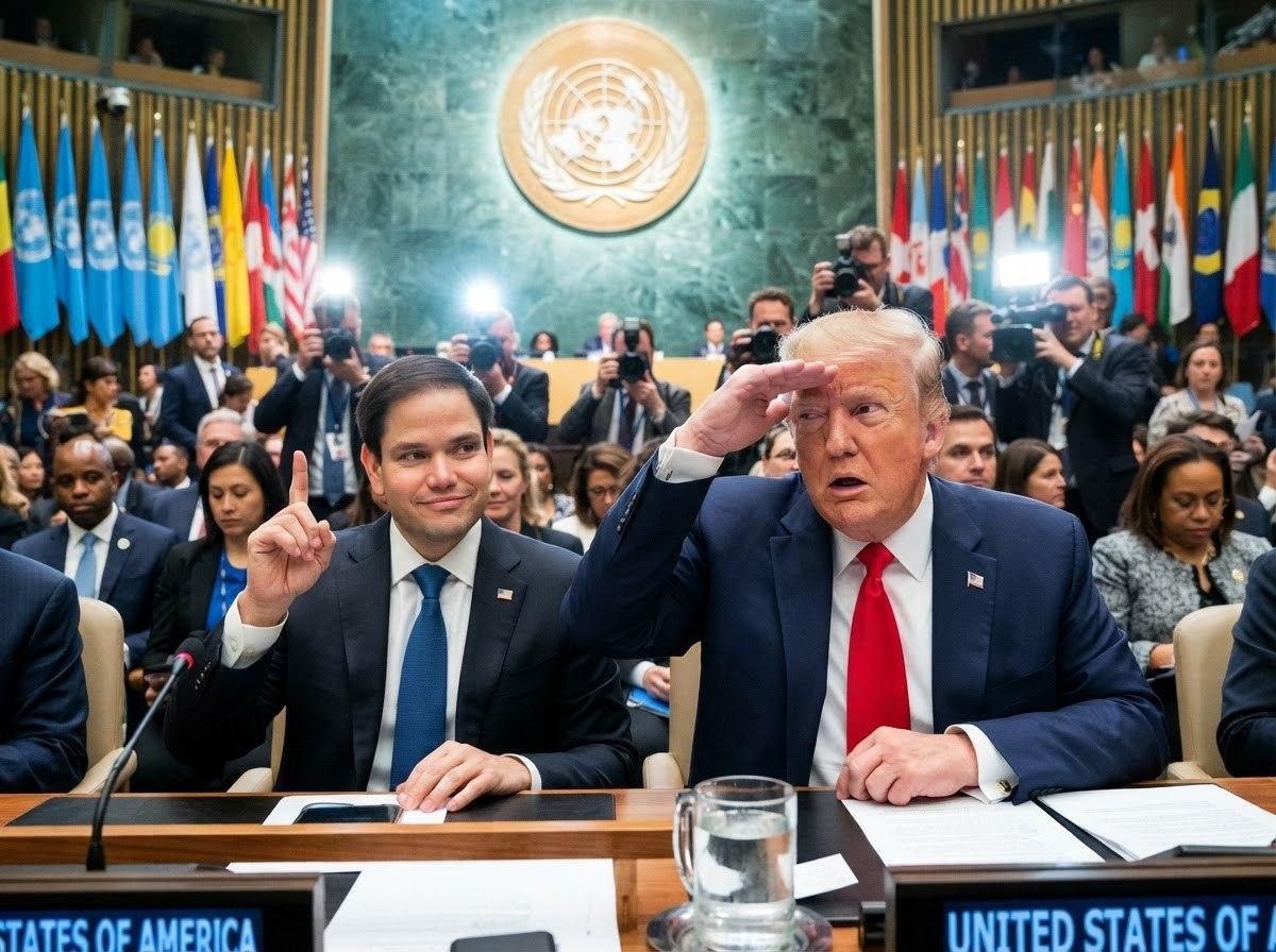 Карма догнала Трампа в прямом эфире ООН: Он потерял Рубио и подарил планете новый мем