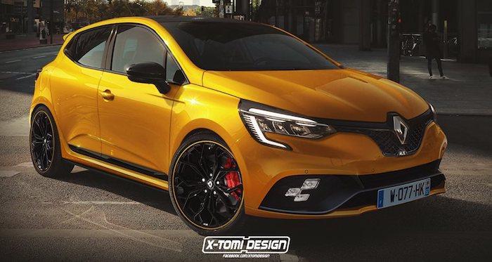 В Сети появились рендеры рестайлингового Renault Clio RS