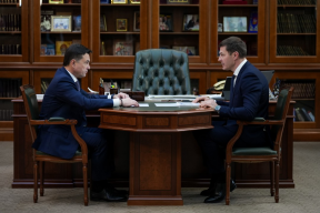 Губернатор Андрей Воробьев обсудил основные проекты, реализуемые в Люберцах, с главой округа Владимиром Волковым