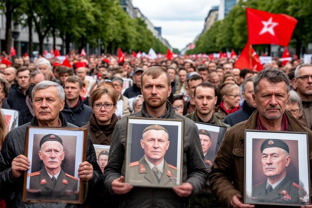 Флаги России и советские песни в самом сердце Германии: как «Бессмертный полк» прошёл через запреты