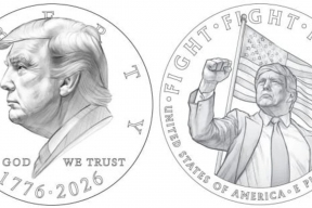 В США одобрен дизайн монеты, на которой будет изображен Трамп