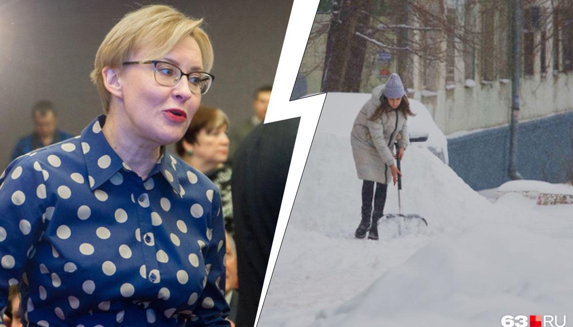 Мэр Самары Елена Лапушкина прокомментировала расчистку города после обильного снегопада