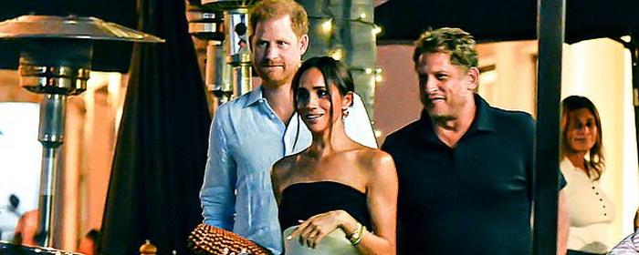 Meghan Markle appeared in public in the company of Prince Harry and another man