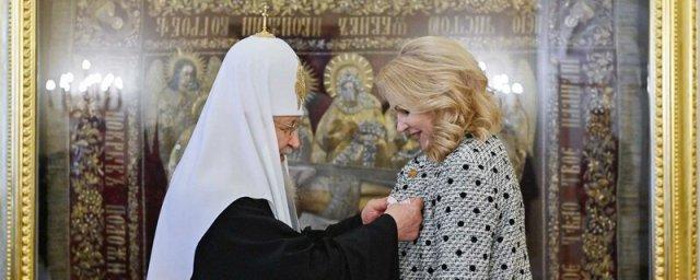 Патриарх РПЦ Кирилл наградил вице-премьера Голикову церковным орденом святой Евфросинии