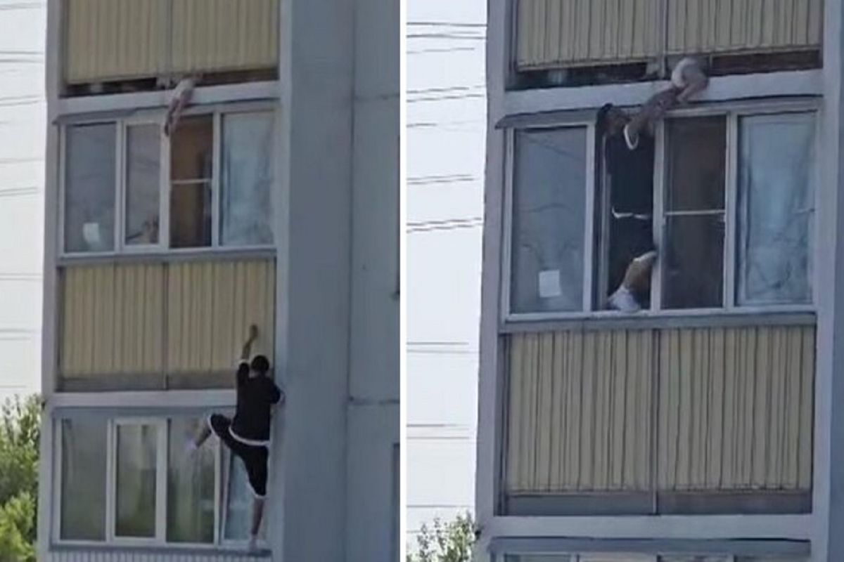 В Новосибирске ребенок едва не сорвался с балкона третьего этажа