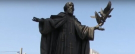 В Краснодаре освятили памятник Сергию Радонежскому возле храма Вознесения Господня