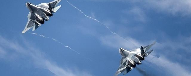 В Сети появилось видео посадки российского истребителя Су-57 в Сирии