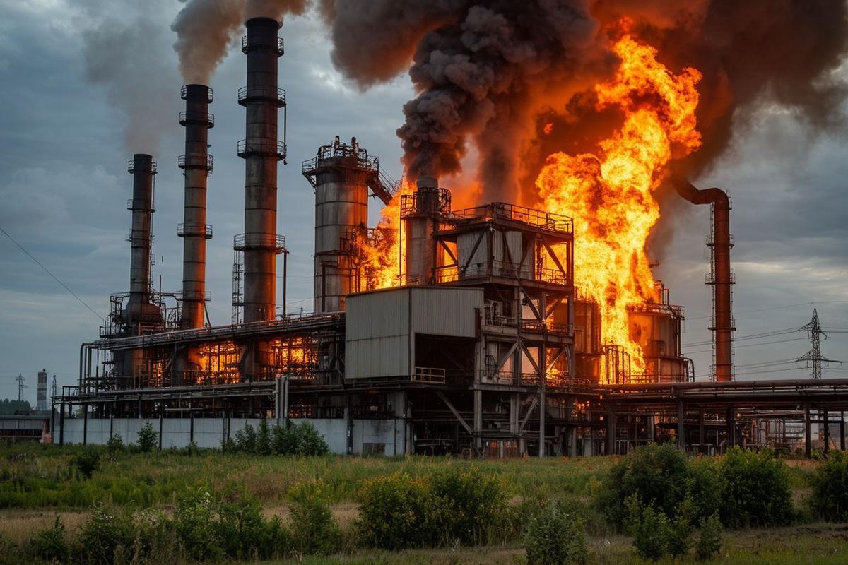 В Рязанской области в результате атаки дронов ВСУ загорелось предприятие