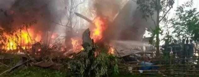 Philippine Air Force plane crashed during training exercise
