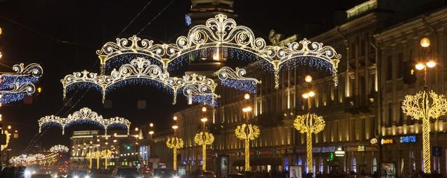 Новогодняя иллюминация в Петербурге заработает 1 декабря