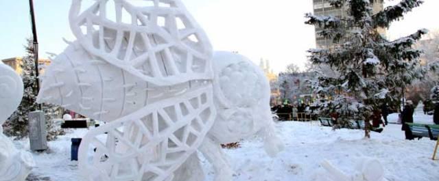 В Новосибирске стартовал Фестиваль снежной скульптуры-2017