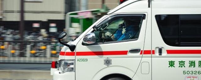 A passenger bus overturned and caught fire on an expressway in Japan