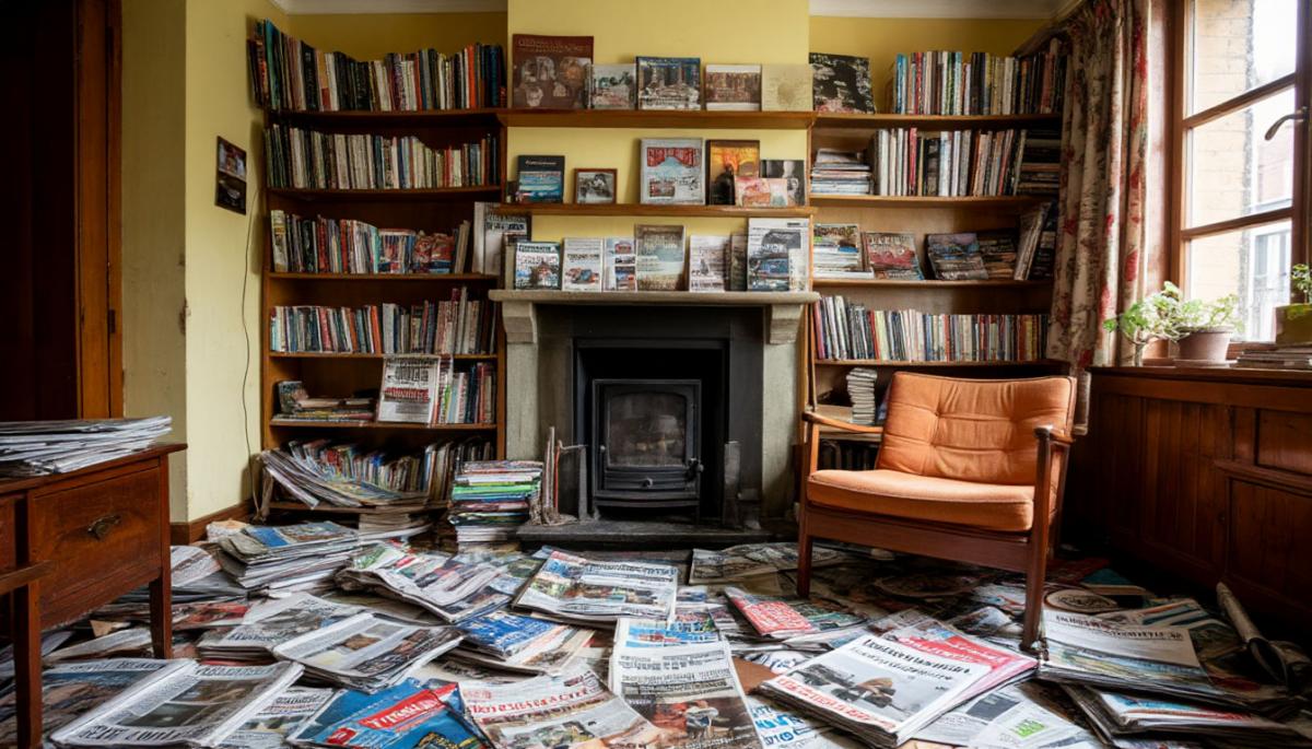 В коммунальной квартире Санкт-Петербурга убрали скопившиеся журналы