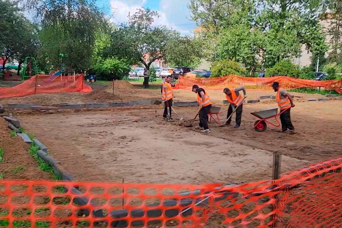 В посёлке Тучково Рузского муниципального округа к концу сентября построят современную детскую площадку