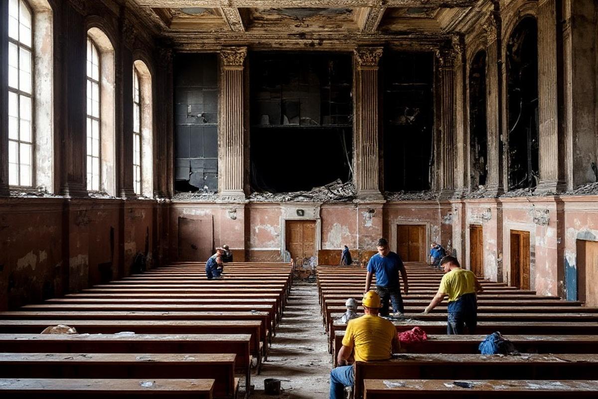 Колледж в Новосибирске отремонтируют за 5,4 млн рублей после пожара