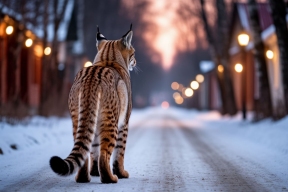 Рыси в Амурской области все чаще заходят в населенные пункты в поисках добычи