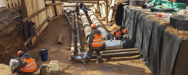 На территории усадьбы «Архангельское» в г.о. Красногорск продолжается капремонт теплосетей