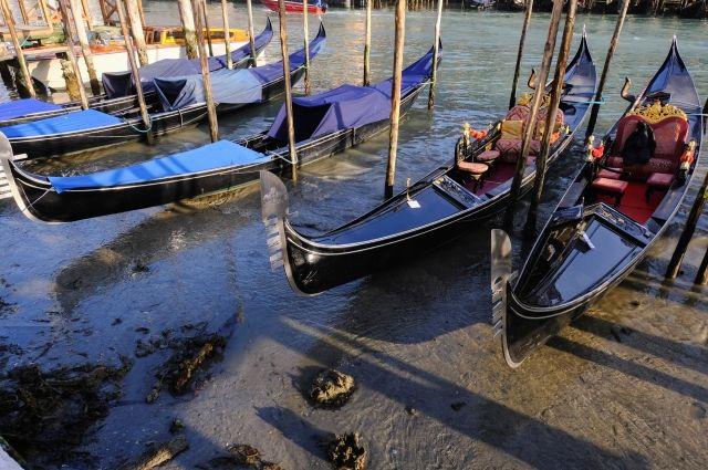 В Венеции из-за отливов пересохли водные каналы
