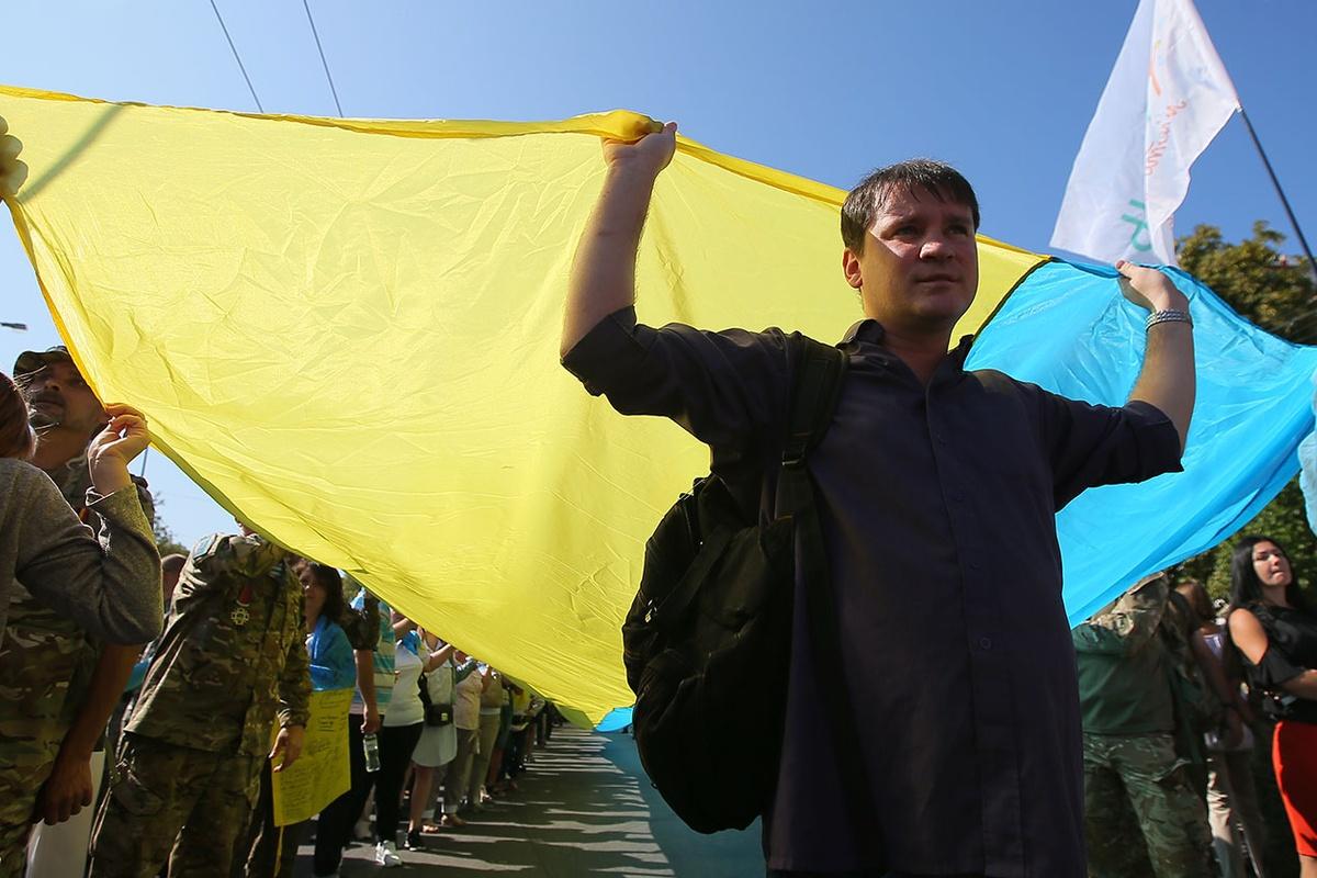 В Киеве прошёл самый масштабный протест за время конфликта с Россией