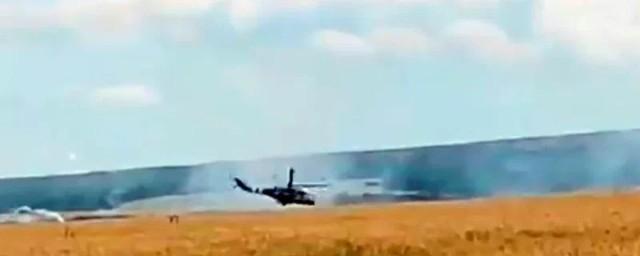 Украинский вертолёт Ми-24 тепловыми ловушками случайно сжёг поле с посевами пшеницы