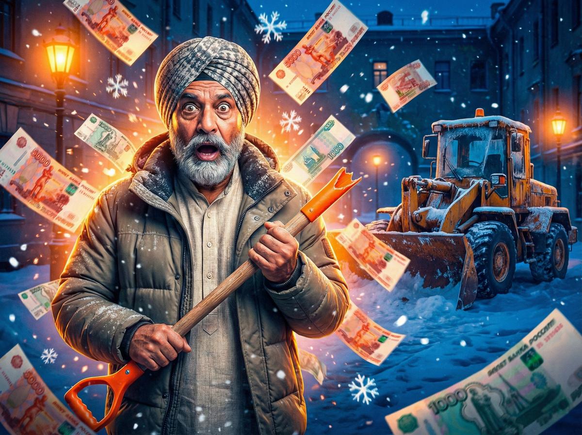 100 тысяч за лопату, есть ли правда в слухах о «золотых» метлах? В Петербурге высадился десант дворников из Индии