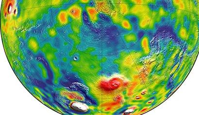 Ученые NASA составили подробную гравитационную карту Марса